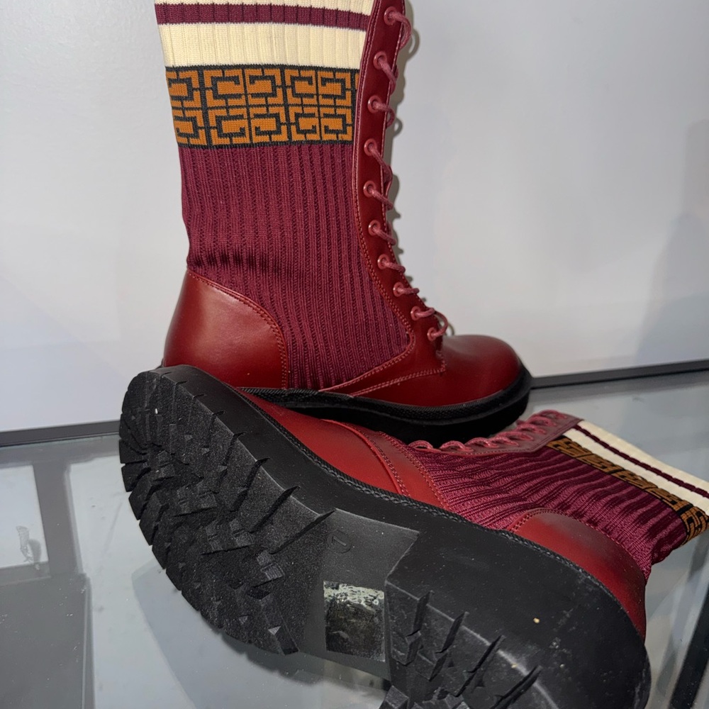 Cape Robbin Burgundy Lace Up Boots